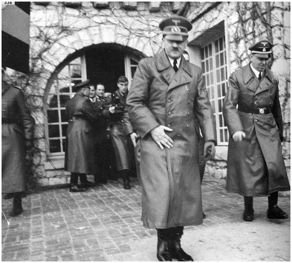 Adolf Hitler leaves Château Bonance near Abbeville, France